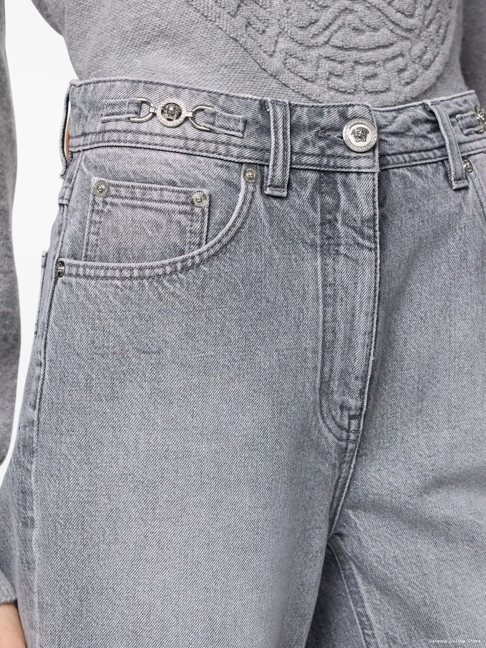 Affordable straight-leg jeans high-rise Versace Women 0729
